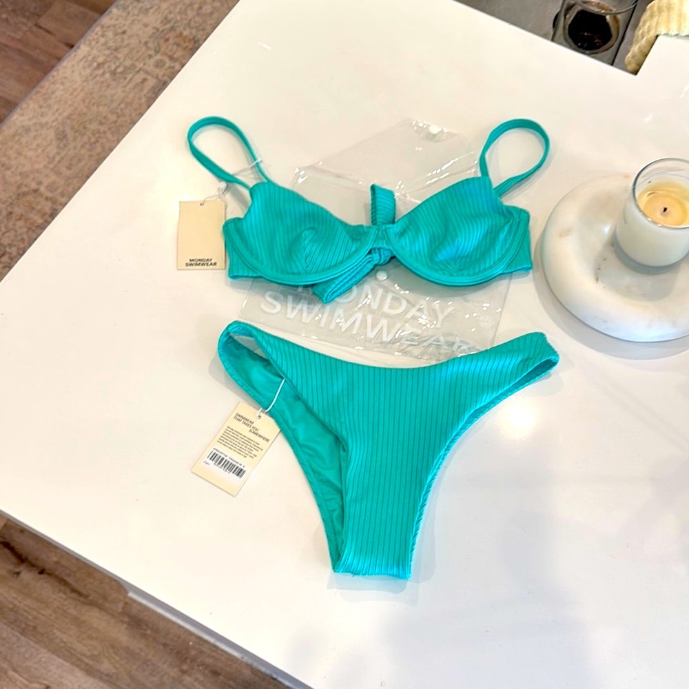 Monday Swimwear Aqua Bikini Set